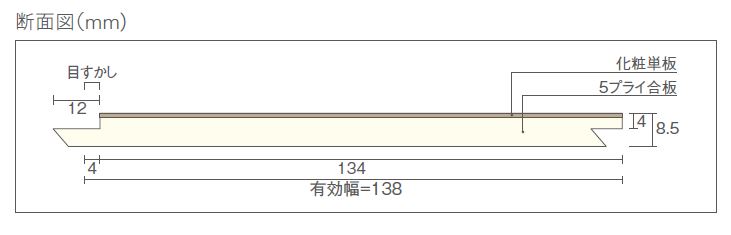 羽目ロング断面図