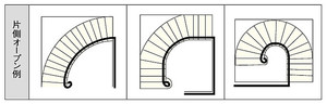 自由な設計が可能なウッドワンの「カーブ階段CSシリーズ」