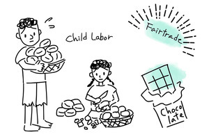 児童労働を表すイラスト