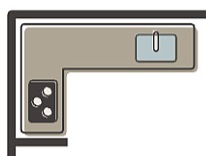 L型キッチンイラスト