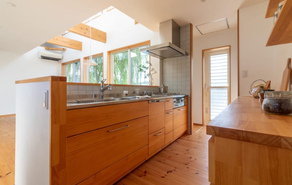 水面と柳の表情がきらめく午後