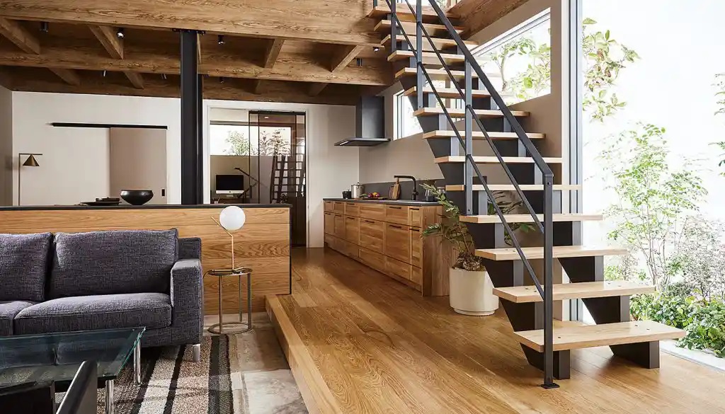 モダンなロフトリビング