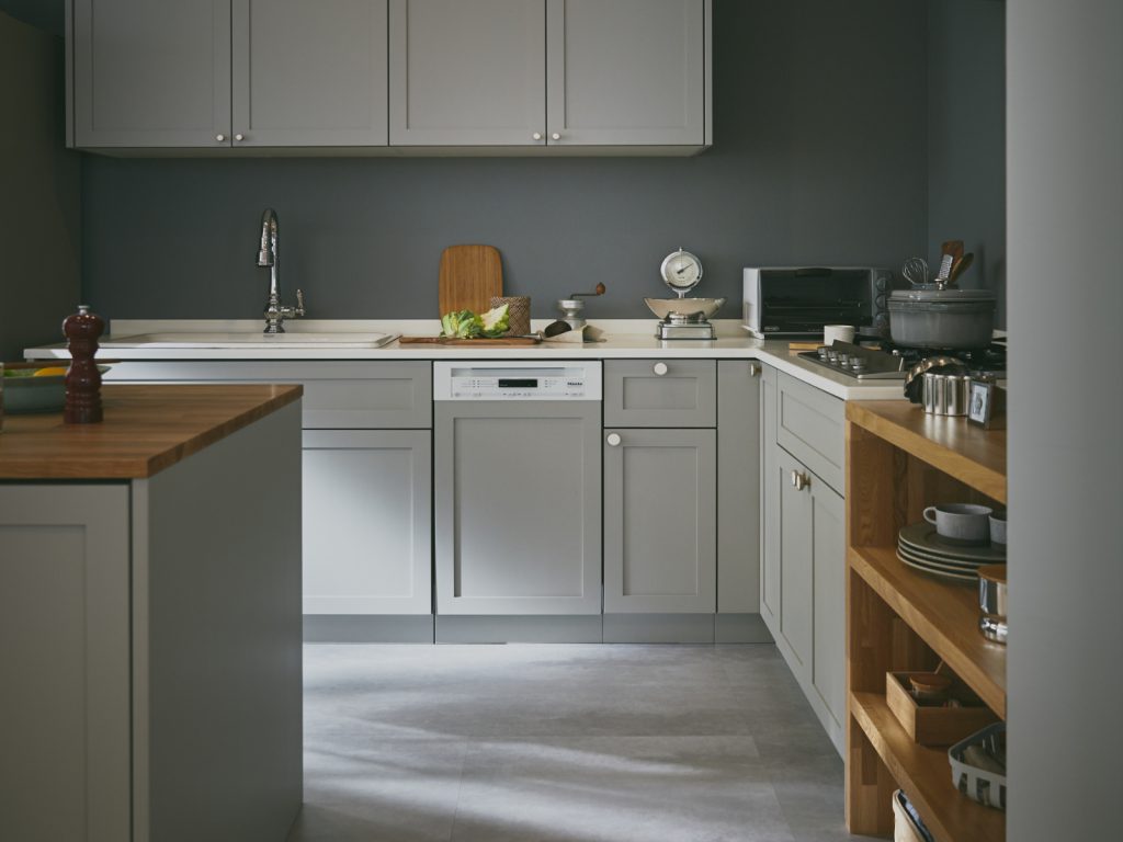 グレーキッチンのスタイル