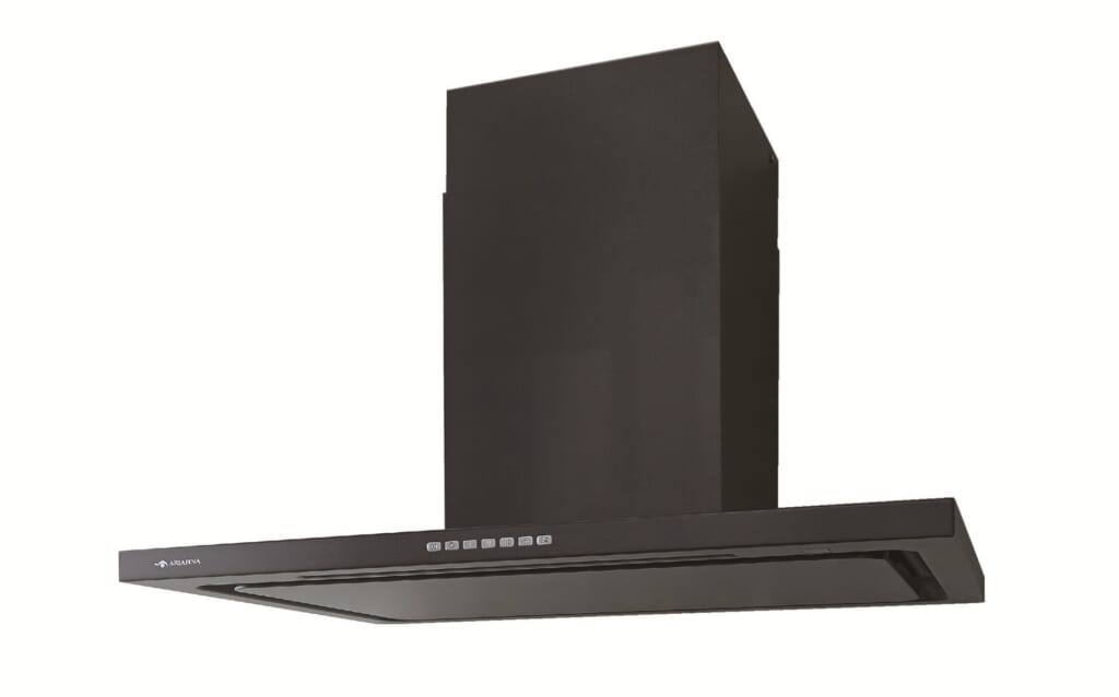 シンプルな黒のレンジフード