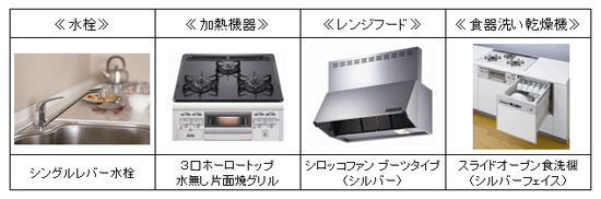 水栓・加熱機器・乾燥機・レンジフード