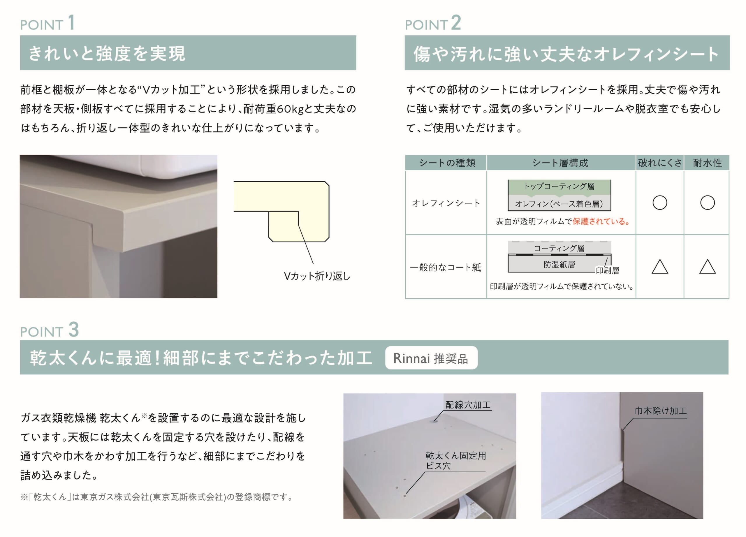 ランドリーノの商品特徴のポイント