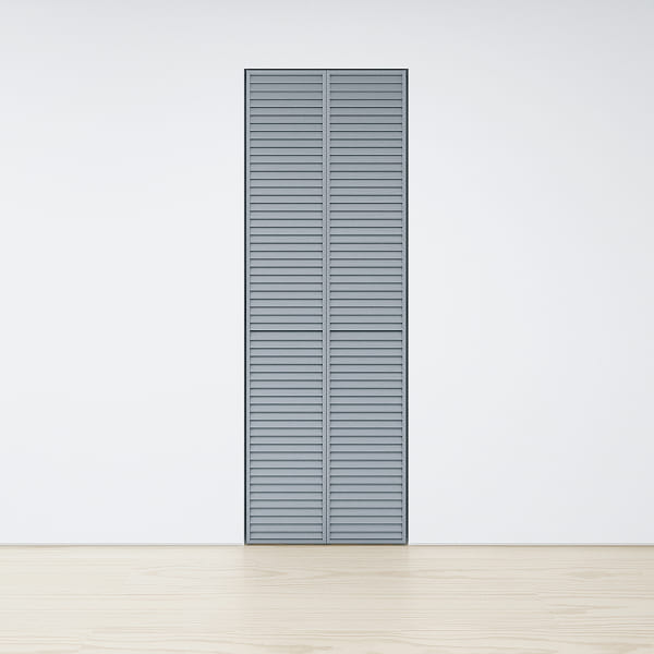 Louvered double door closet / 下地枠・固定枠