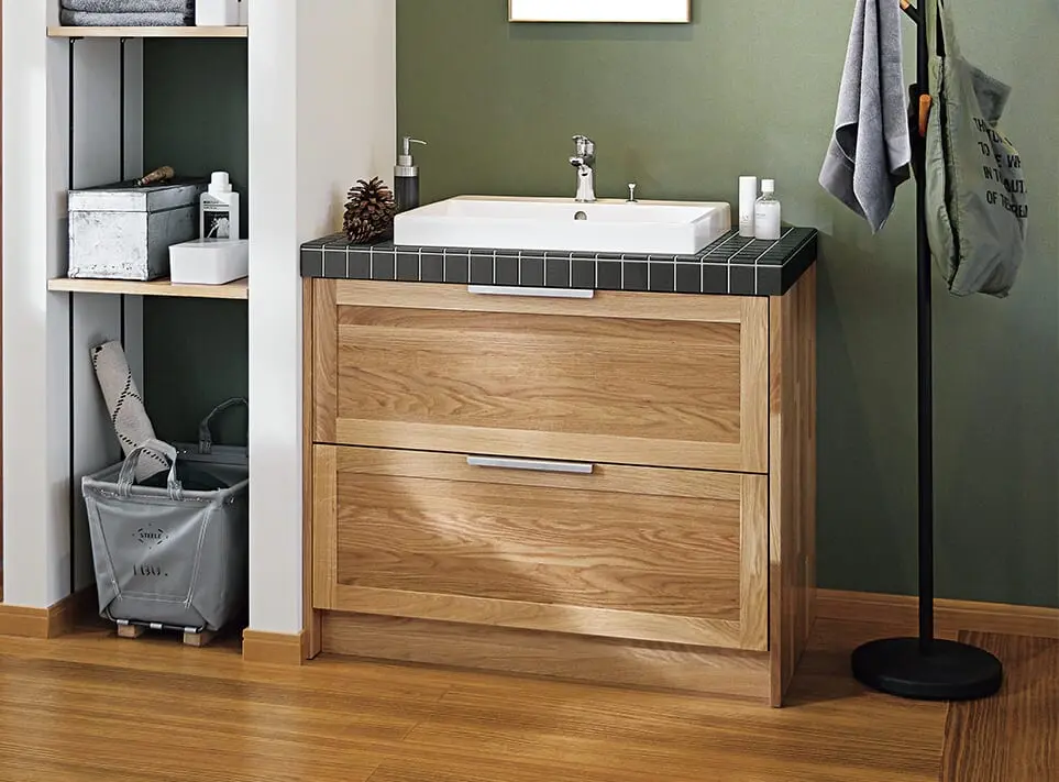 ユニットタイプ｜無垢の木の洗面台｜WOODONE