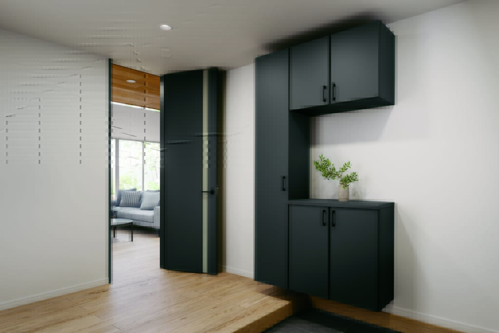 木の安心感と、静寂につつまれた家。