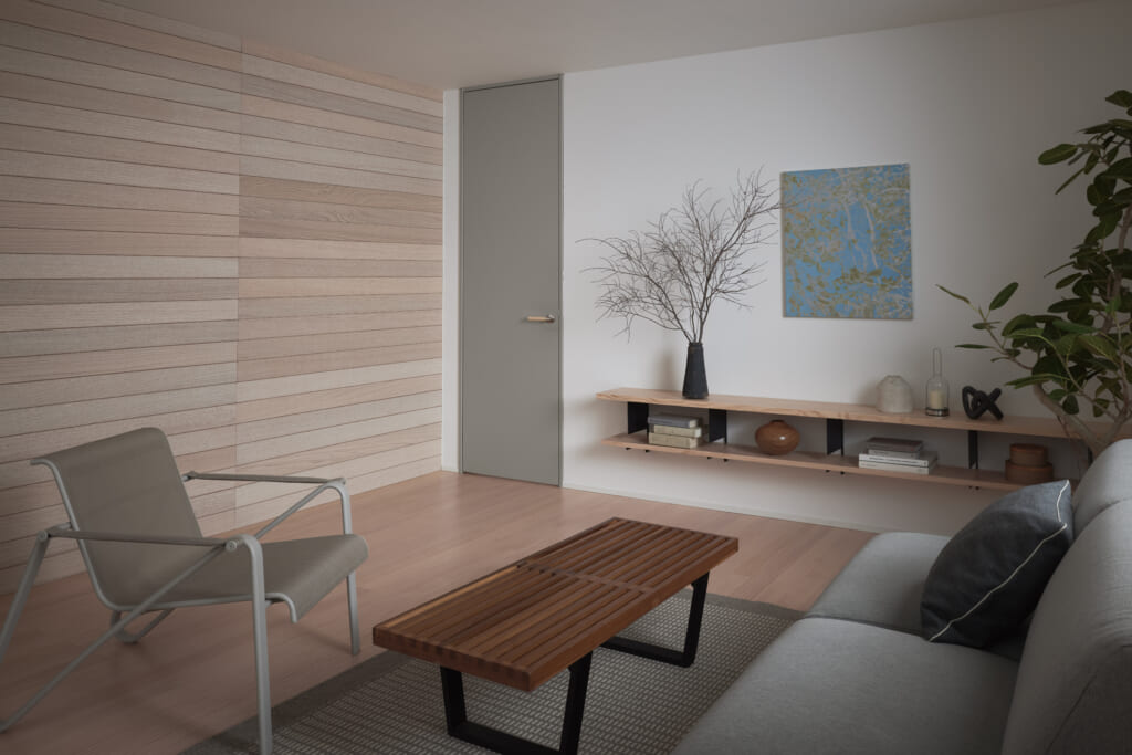 ダウンフロアリビングの家